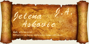 Jelena Ašković vizit kartica